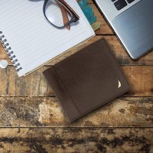 Nauitca bőr pénztárca - barna - slim - 31NU22X026