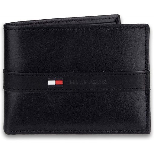 Tommy Hilfiger bőr pénztárca - fekete - 31TL22X062